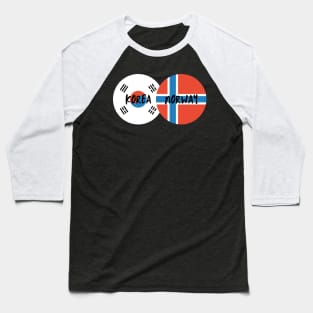 Korean Norwegian - Korea, Norway Baseball T-Shirt